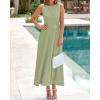 image:imageBTFBM Women Tank Midi Dress Summer Crewneck Sleeveless Pleated A Line Business Casual Formal Sweater Spring Dresses 2026Mist Green