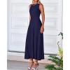 image:imageBTFBM Women Tank Midi Dress Summer Crewneck Sleeveless Pleated A Line Business Casual Formal Sweater Spring Dresses 2026Navy
