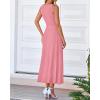 image:imageBTFBM Women Tank Midi Dress Summer Crewneck Sleeveless Pleated A Line Business Casual Formal Sweater Spring Dresses 2026Pink