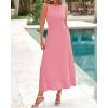 image:imageBTFBM Women Tank Midi Dress Summer Crewneck Sleeveless Pleated A Line Business Casual Formal Sweater Spring Dresses 2026Pink