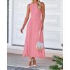 image:imageBTFBM Women Tank Midi Dress Summer Crewneck Sleeveless Pleated A Line Business Casual Formal Sweater Spring Dresses 2026Pink