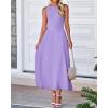 image:imageBTFBM Women Tank Midi Dress Summer Crewneck Sleeveless Pleated A Line Business Casual Formal Sweater Spring Dresses 2026Purple