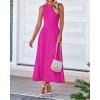 image:imageBTFBM Women Tank Midi Dress Summer Crewneck Sleeveless Pleated A Line Business Casual Formal Sweater Spring Dresses 2026Rose Red