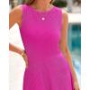 image:imageBTFBM Women Tank Midi Dress Summer Crewneck Sleeveless Pleated A Line Business Casual Formal Sweater Spring Dresses 2026Rose Red
