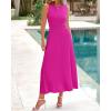 image:imageBTFBM Women Tank Midi Dress Summer Crewneck Sleeveless Pleated A Line Business Casual Formal Sweater Spring Dresses 2026Rose Red