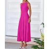 image:imageBTFBM Women Tank Midi Dress Summer Crewneck Sleeveless Pleated A Line Business Casual Formal Sweater Spring Dresses 2026Rose Red
