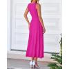 image:imageBTFBM Women Tank Midi Dress Summer Crewneck Sleeveless Pleated A Line Business Casual Formal Sweater Spring Dresses 2026Rose Red