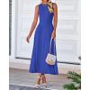 image:imageBTFBM Women Tank Midi Dress Summer Crewneck Sleeveless Pleated A Line Business Casual Formal Sweater Spring Dresses 2026Royal Blue