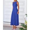 image:imageBTFBM Women Tank Midi Dress Summer Crewneck Sleeveless Pleated A Line Business Casual Formal Sweater Spring Dresses 2026Royal Blue