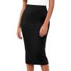 image:imageBTFBM Womens Pencil Skirt 2026 Spring Below Knee Bodycon Stretch High Waist Midi Skirts for Business Casual Office WorkBlack