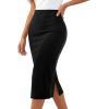 image:imageBTFBM Womens Pencil Skirt 2026 Spring Below Knee Bodycon Stretch High Waist Midi Skirts for Business Casual Office WorkBlack