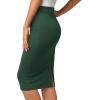 image:imageBTFBM Womens Pencil Skirt 2026 Spring Below Knee Bodycon Stretch High Waist Midi Skirts for Business Casual Office WorkDark Green