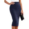 image:imageBTFBM Womens Pencil Skirt 2026 Spring Below Knee Bodycon Stretch High Waist Midi Skirts for Business Casual Office WorkNavy Blue