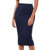 image:imageBTFBM Womens Pencil Skirt 2026 Spring Below Knee Bodycon Stretch High Waist Midi Skirts for Business Casual Office WorkNavy Blue