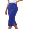 image:imageBTFBM Womens Pencil Skirt 2026 Spring Below Knee Bodycon Stretch High Waist Midi Skirts for Business Casual Office WorkRoyal Blue