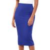 image:imageBTFBM Womens Pencil Skirt 2026 Spring Below Knee Bodycon Stretch High Waist Midi Skirts for Business Casual Office WorkRoyal Blue