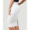 image:imageBTFBM Womens Pencil Skirt 2026 Spring Below Knee Bodycon Stretch High Waist Midi Skirts for Business Casual Office WorkWhite