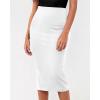 image:imageBTFBM Womens Pencil Skirt 2026 Spring Below Knee Bodycon Stretch High Waist Midi Skirts for Business Casual Office WorkWhite