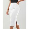 image:imageBTFBM Womens Pencil Skirt 2026 Spring Below Knee Bodycon Stretch High Waist Midi Skirts for Business Casual Office WorkWhite