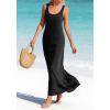 image:imageBTFBM Womens Summer Tank Dress 2026 Sleeveless Scoop Neck Boho Sundress Satin Loose Flowy Party Beach DressesBlack