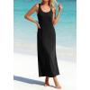 image:imageBTFBM Womens Summer Tank Dress 2026 Sleeveless Scoop Neck Boho Sundress Satin Loose Flowy Party Beach DressesBlack
