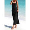 image:imageBTFBM Womens Summer Tank Dress 2026 Sleeveless Scoop Neck Boho Sundress Satin Loose Flowy Party Beach DressesBlack