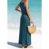 image:imageBTFBM Womens Summer Tank Dress 2026 Sleeveless Scoop Neck Boho Sundress Satin Loose Flowy Party Beach DressesDark Blue