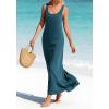 image:imageBTFBM Womens Summer Tank Dress 2026 Sleeveless Scoop Neck Boho Sundress Satin Loose Flowy Party Beach DressesDark Blue