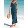 image:imageBTFBM Womens Summer Tank Dress 2026 Sleeveless Scoop Neck Boho Sundress Satin Loose Flowy Party Beach DressesDark Blue