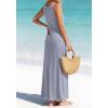 image:imageBTFBM Womens Summer Tank Dress 2026 Sleeveless Scoop Neck Boho Sundress Satin Loose Flowy Party Beach DressesGrey Blue