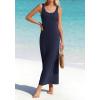 image:imageBTFBM Womens Summer Tank Dress 2026 Sleeveless Scoop Neck Boho Sundress Satin Loose Flowy Party Beach DressesNavy Blue