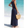 image:imageBTFBM Womens Summer Tank Dress 2026 Sleeveless Scoop Neck Boho Sundress Satin Loose Flowy Party Beach DressesNavy Blue
