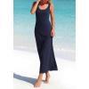 image:imageBTFBM Womens Summer Tank Dress 2026 Sleeveless Scoop Neck Boho Sundress Satin Loose Flowy Party Beach DressesNavy Blue