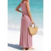 image:imageBTFBM Womens Summer Tank Dress 2026 Sleeveless Scoop Neck Boho Sundress Satin Loose Flowy Party Beach DressesPink