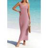 image:imageBTFBM Womens Summer Tank Dress 2026 Sleeveless Scoop Neck Boho Sundress Satin Loose Flowy Party Beach DressesPink