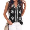 image:imageBTFBM Womens Tank Tops Floral Printed V Neck Sleeveless Spring 2026 Business Work Dressy Casual Shirts Chiffon BlousesBlack