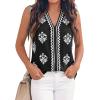 image:imageBTFBM Womens Tank Tops Floral Printed V Neck Sleeveless Spring 2026 Business Work Dressy Casual Shirts Chiffon BlousesBlack