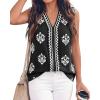 image:imageBTFBM Womens Tank Tops Floral Printed V Neck Sleeveless Spring 2026 Business Work Dressy Casual Shirts Chiffon BlousesBlack