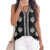 image:imageBTFBM Womens Tank Tops Floral Printed V Neck Sleeveless Spring 2026 Business Work Dressy Casual Shirts Chiffon BlousesBlack
