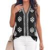 image:imageBTFBM Womens Tank Tops Floral Printed V Neck Sleeveless Spring 2026 Business Work Dressy Casual Shirts Chiffon BlousesBlack