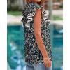 image:imageBTFBM Womens Tops Dressy Casual 2026 Spring Summer Shirts Boho Floral V Neck Ruffle Cap Sleeve Business Work BlousesFloral Black Blue