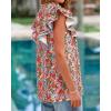 image:imageBTFBM Womens Tops Dressy Casual 2026 Spring Summer Shirts Boho Floral V Neck Ruffle Cap Sleeve Business Work BlousesFloral Black Red