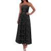 image:imageBTFBM Summer Maxi Dresses for Women 2026 Strapless Tube Top Floral Spring Wedding Guest Dress Beach Vacation OutfitsDot Black White