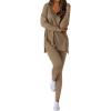image:imageBTFBM Two Piece Sets for Women 2026 Casual Lounge Set Matching Oversized Shirts Leggings Workout Airport Travel OutfitsDark Khaki