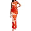 Floral Orange Pink Red
