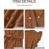 image:imageBTFBM Boho Dresses for Women 2026 Summer Fashion Cap Sleeve Swiss Dot Flowy Ruffle Beach Wedding Cocktail Maxi DressBrown