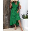 image:imageBTFBM Boho Dresses for Women 2026 Summer Fashion Cap Sleeve Swiss Dot Flowy Ruffle Beach Wedding Cocktail Maxi DressGreen
