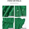 image:imageBTFBM Boho Dresses for Women 2026 Summer Fashion Cap Sleeve Swiss Dot Flowy Ruffle Beach Wedding Cocktail Maxi DressGreen
