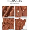 image:imageBTFBM Boho Dresses for Women 2026 Summer Fashion Cap Sleeve Swiss Dot Flowy Ruffle Beach Wedding Cocktail Maxi DressOrange Red
