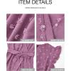 image:imageBTFBM Boho Dresses for Women 2026 Summer Fashion Cap Sleeve Swiss Dot Flowy Ruffle Beach Wedding Cocktail Maxi DressPurple